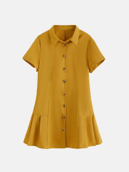 Pleated Shirt Dress 1297472