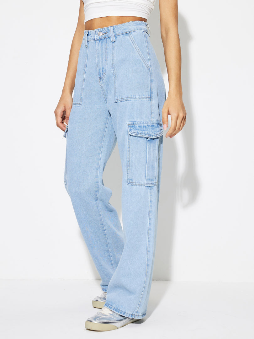 Pocket Straight Leg Jeans 1267802