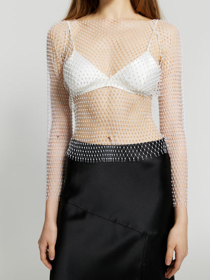 Sheer Pullover T-Shirt 111356