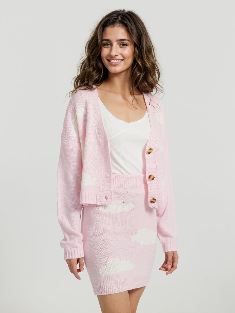 Buttoned Knit Co-ords 112303