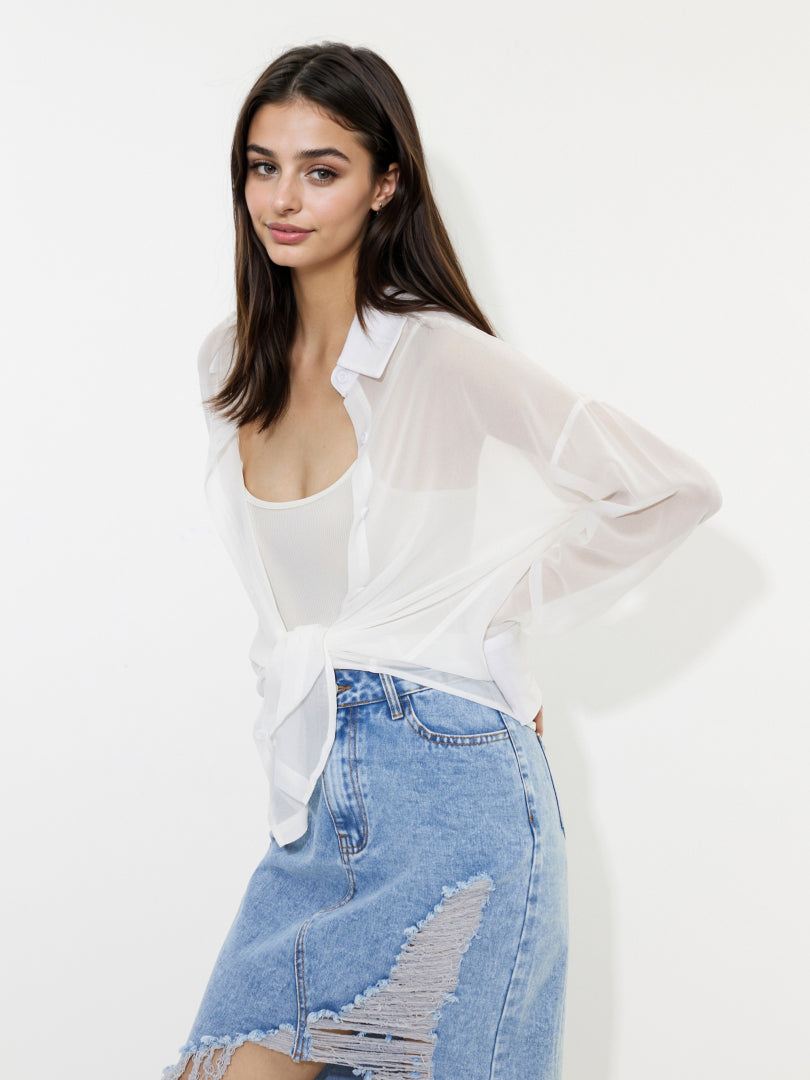 Placket Blouse 1237832