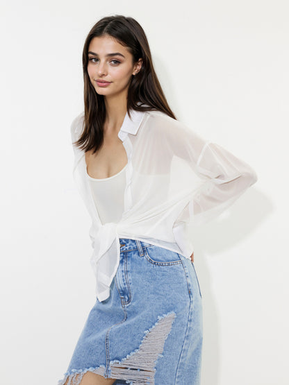 Placket Blouse 1237832