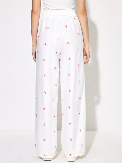 Printed Straight Leg Pants 1292732