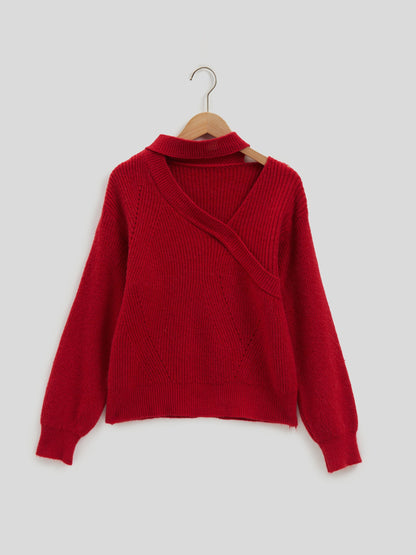 Asymmetric Knit Pullover 117267