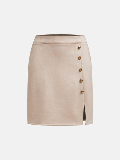 Studded Suede Skirt 111865