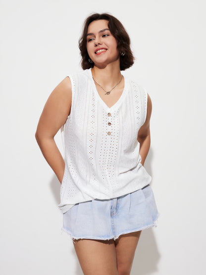 Plus Size Sheer Tank Top 1285932