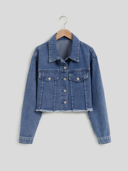 Raw Hem Trucker Jacket 113436