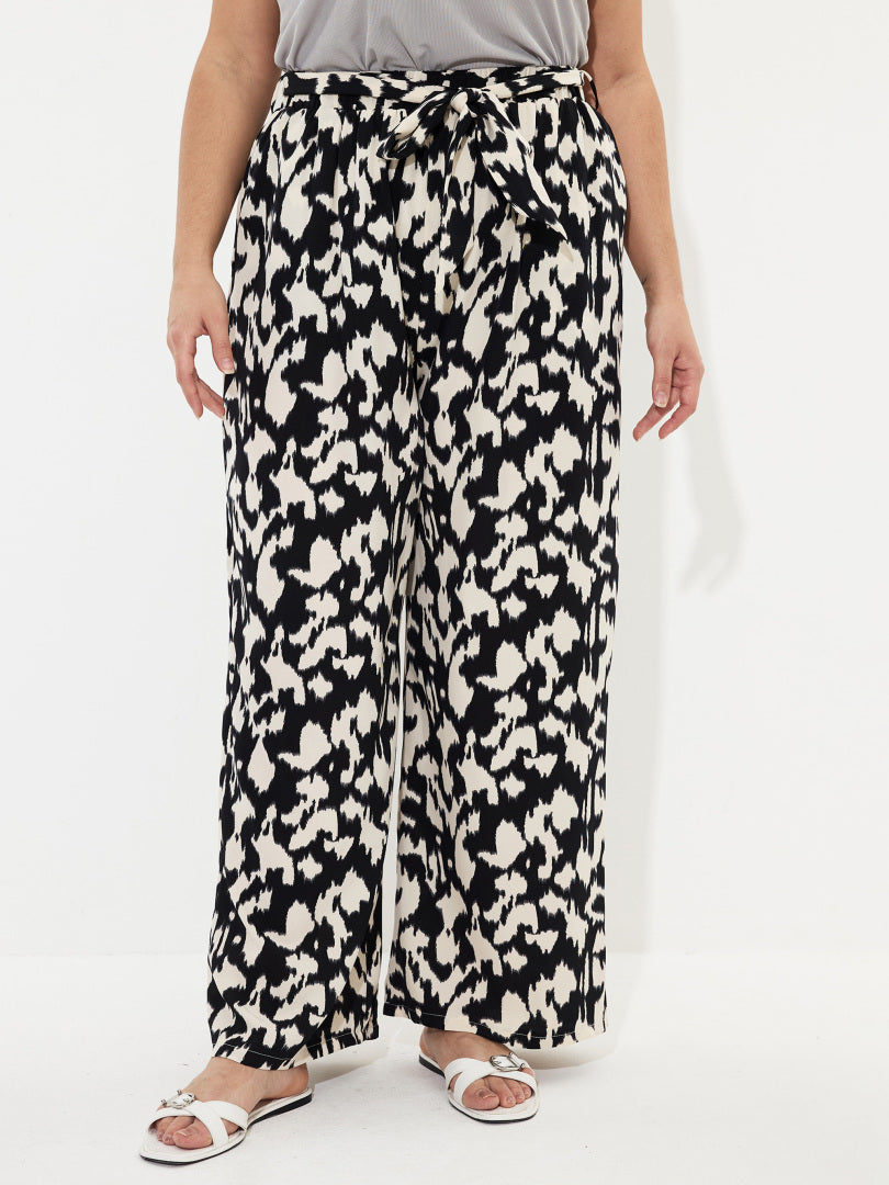 Plus Size Belted Straight Leg Pants 1236182
