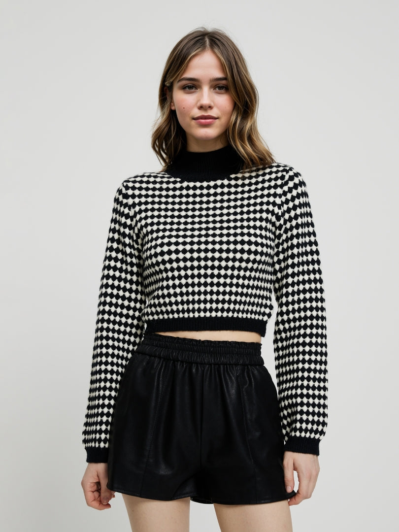 Color Block Knit Pullover 113294