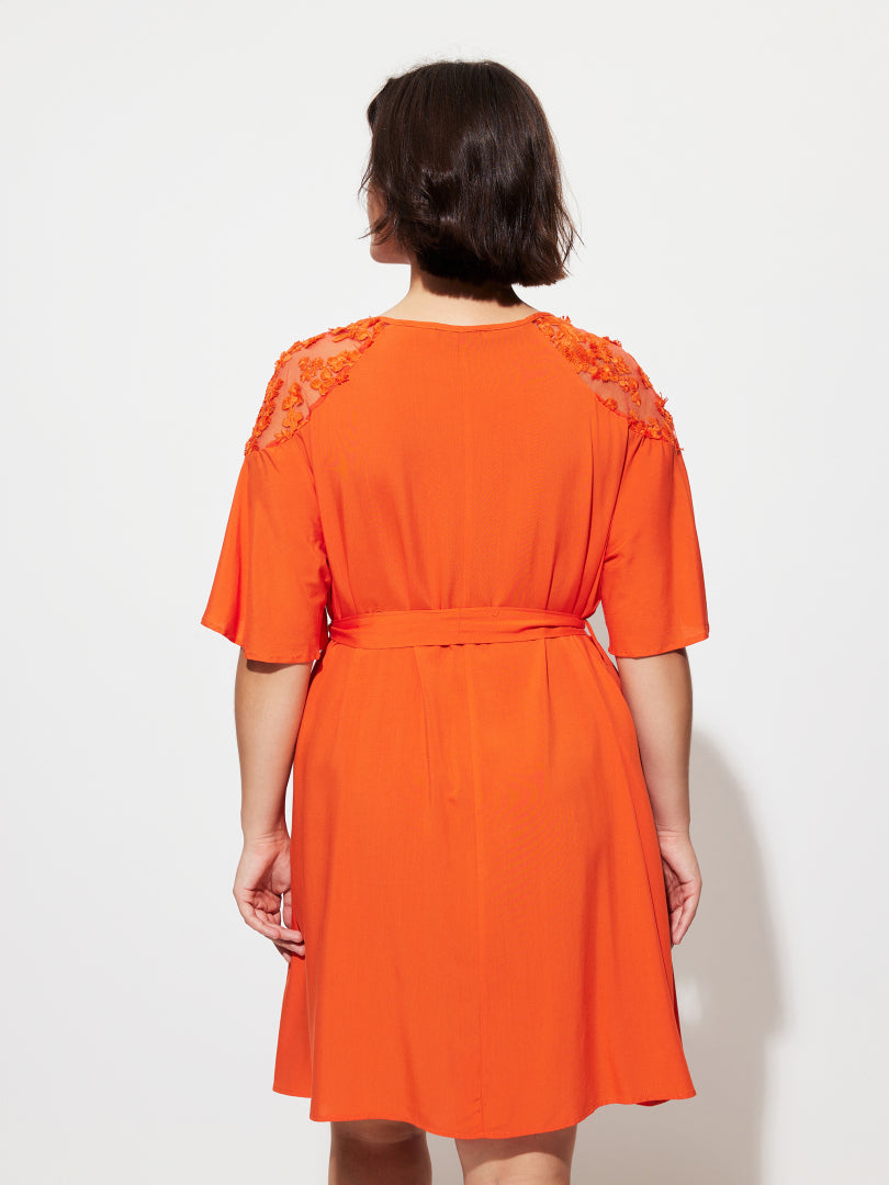 Plus Size Patchwork A-Line Dress 1279582