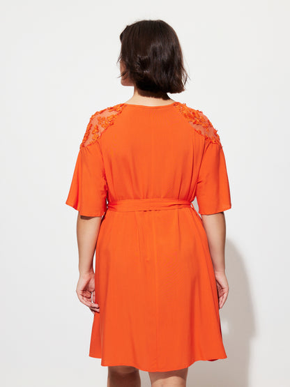 Plus Size Patchwork A-Line Dress 1279582