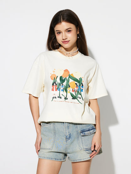 Printed Pullover T-Shirt 1283012