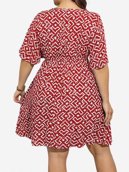 Plus Size Printed A-Line Dress 1270992