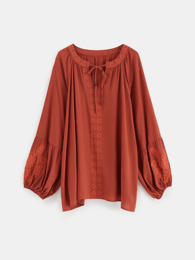 Plus Size Embroidered Plus Size Tops 1235192