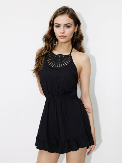 Lace-trimmed Playsuit 118848