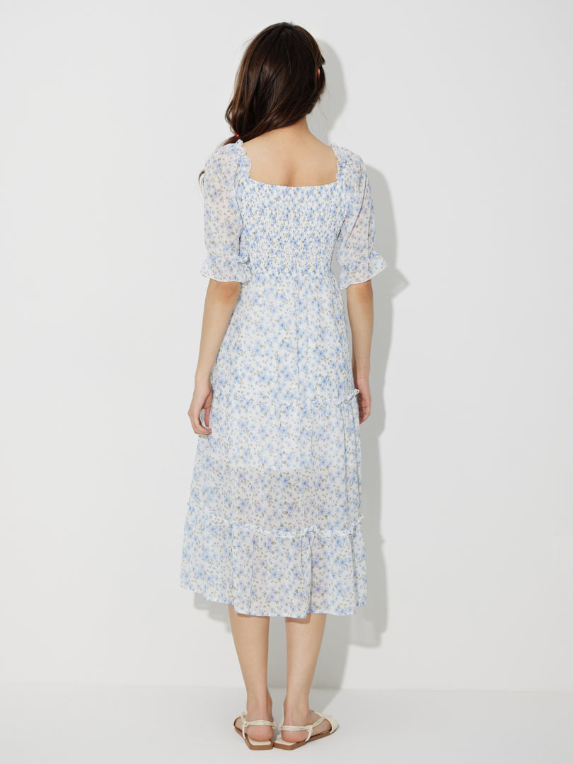 کراسێکی چاپکراوی Smocked A-Line 120751