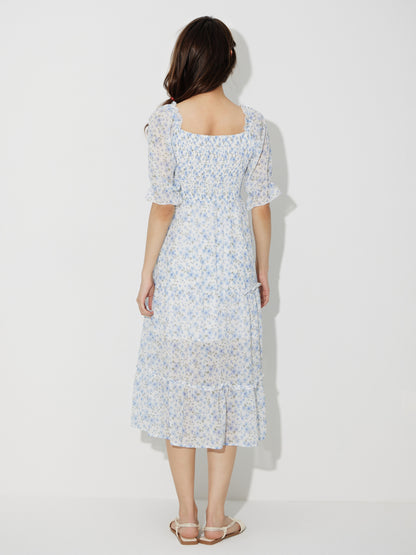 کراسێکی چاپکراوی Smocked A-Line 120751