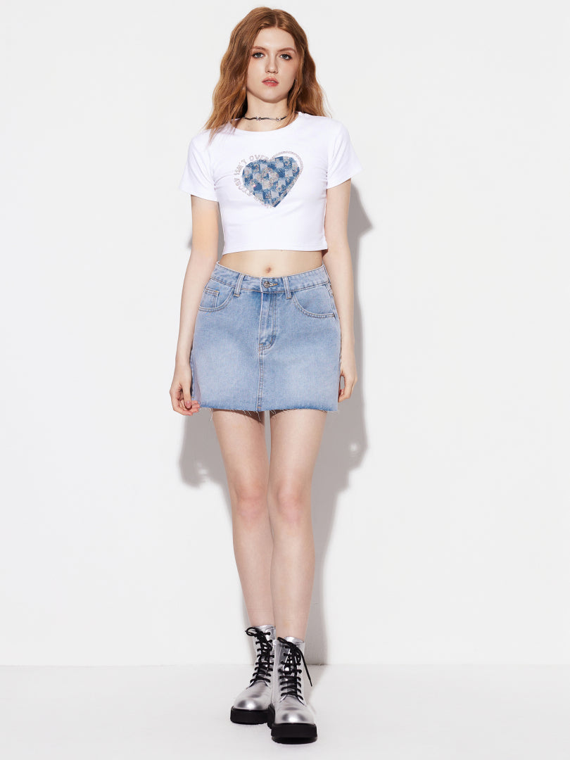 Rhinestone Pullover T-Shirt 1282732