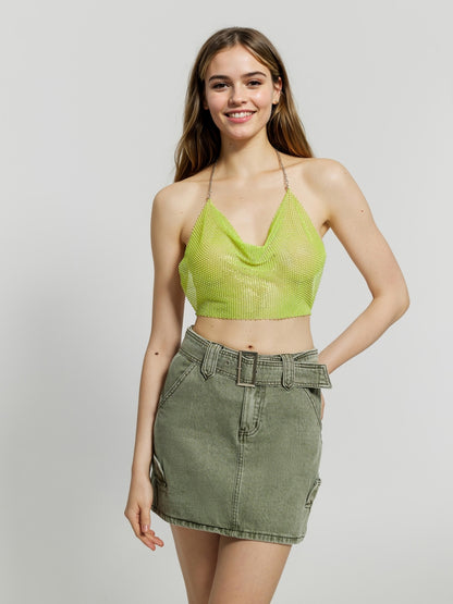 Open Back Halter Top 111491