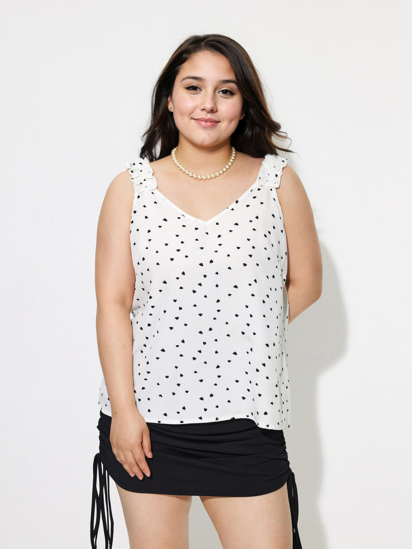 Plus Size Ruffle Tank Top 1293282