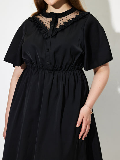 Plus Size Patchwork A-Line Dress 1264292