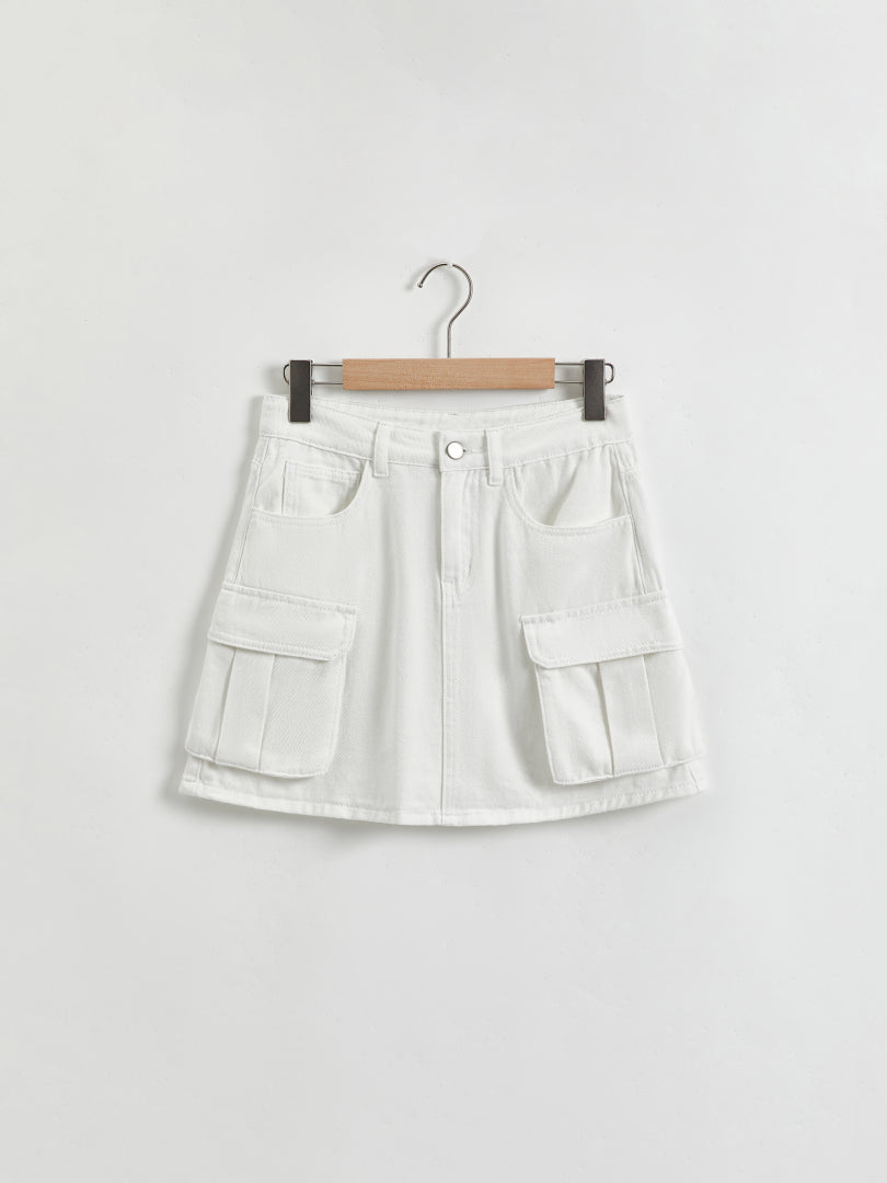 Pocketed A-line Skirt 110872