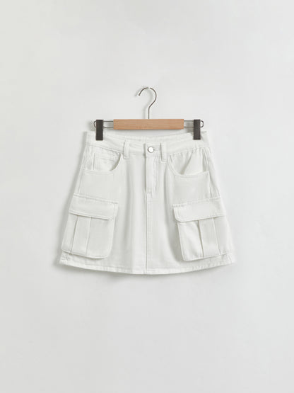 Pocketed A-line Skirt 110872