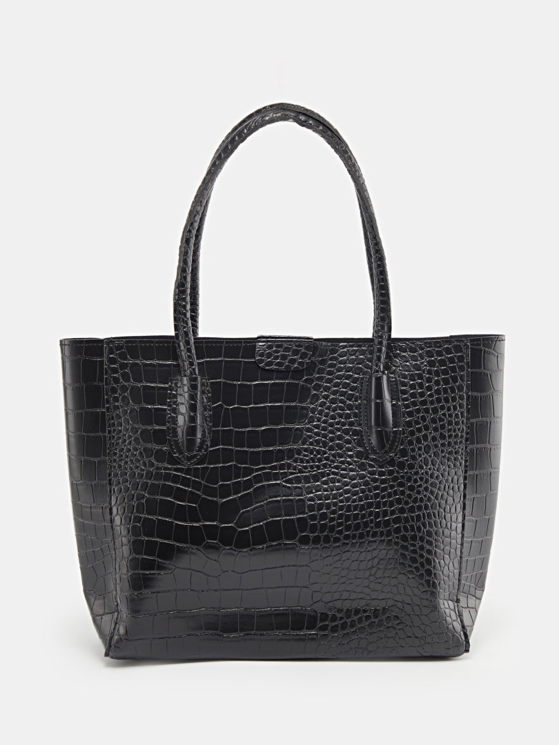 Textured Structured Shoulder Bag 120437