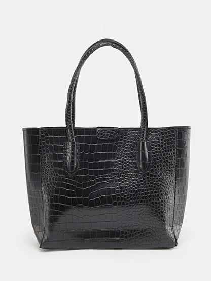 Textured Structured Shoulder Bag 120437