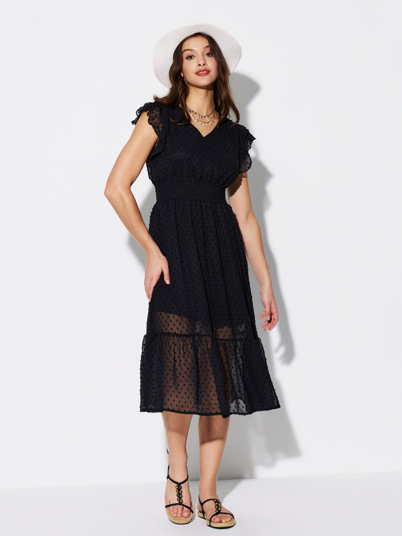 Ruffle A-Line Dress 1301812