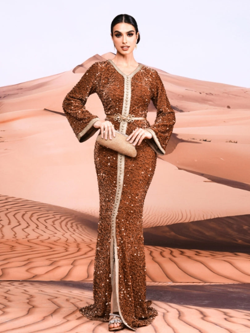 Asymmetric Arabian Dresses 1308012