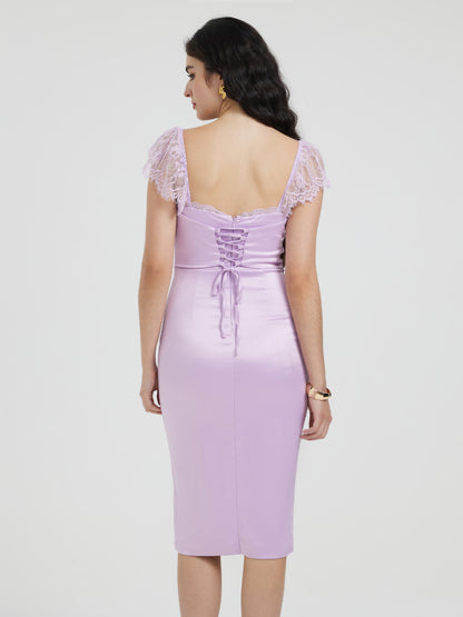 Lace-trimmed Bodycon Dress 116739
