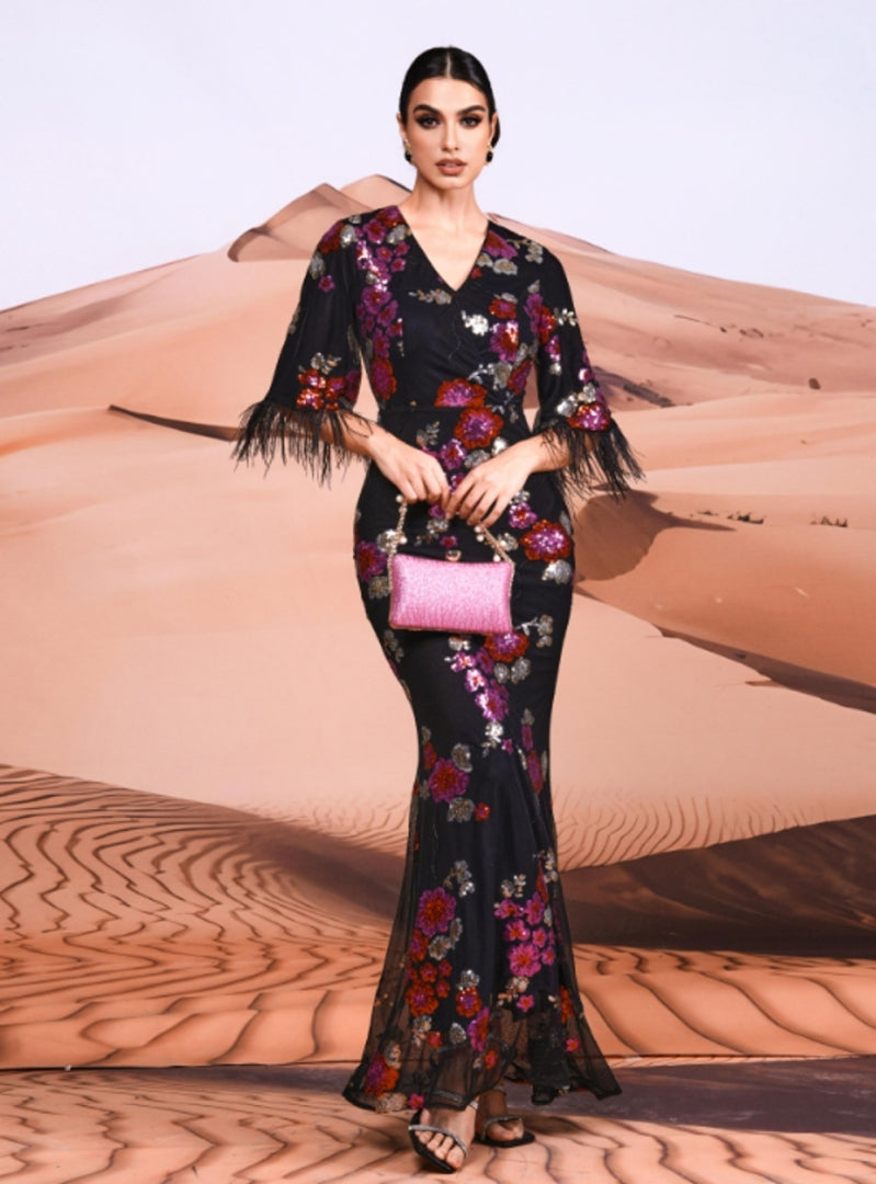 Ruffle Arabian Dresses 1308052