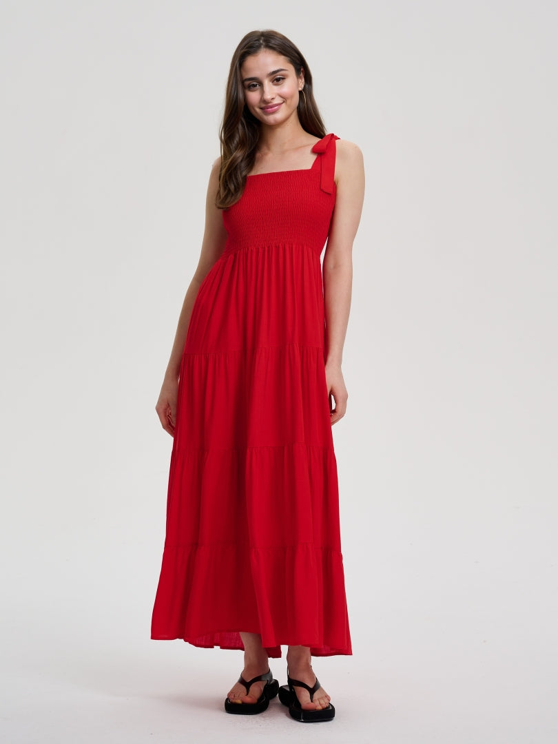 Smocking A-Line Dress 114083
