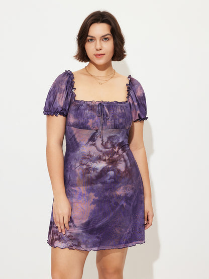 Plus Size Ruffle Bodycon Dress 1274182