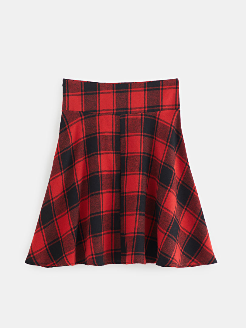 Lace Up A-Line Skirt 119514