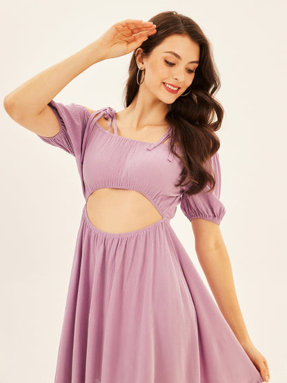 Cut Out A-Line Dress 74313