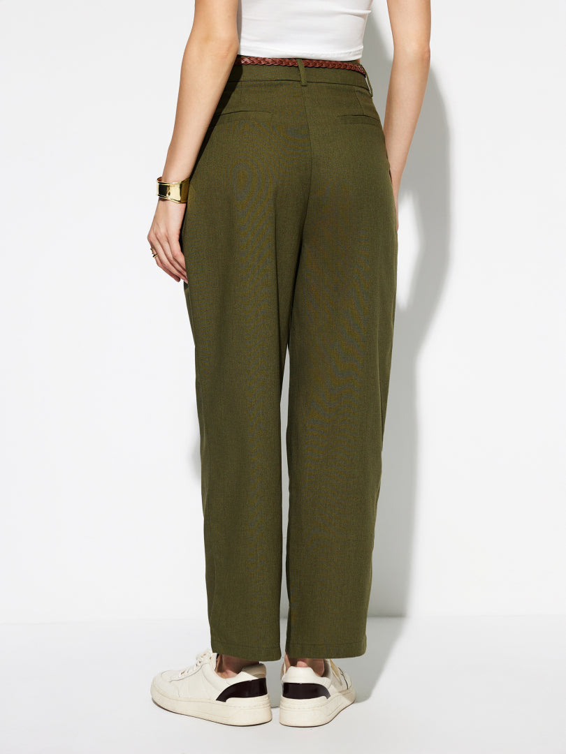 Belted Straight Leg Pants 1277862
