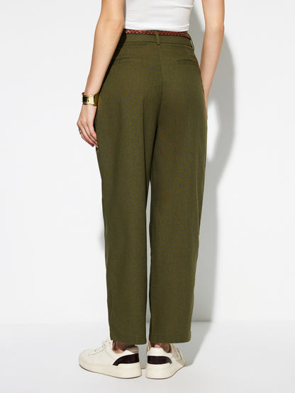 Belted Straight Leg Pants 1277862
