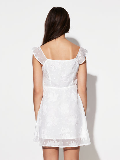 Lace Up A-Line Dress 1291702