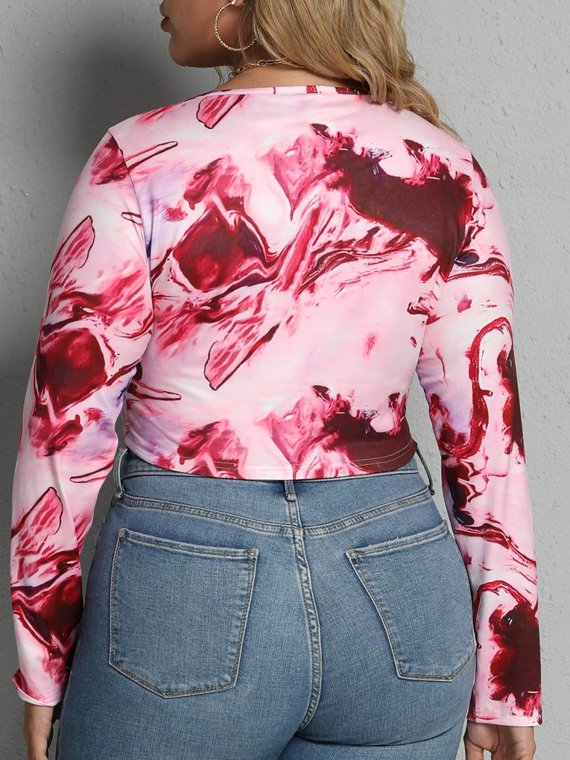 Plus Size Printed Plus Size Tops 1261632