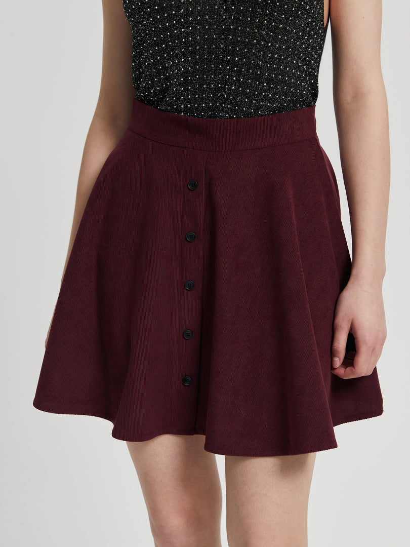 Buttoned A-Line Skirt 113098