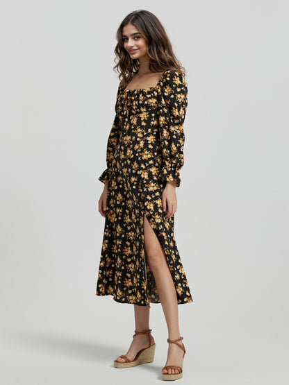 Ruffle A-Line Dress 112509
