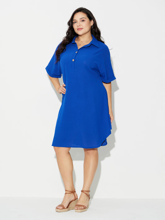 Plus Size Shirt Style Dress 120742