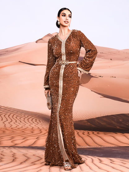 Asymmetric Arabian Dresses 1308012