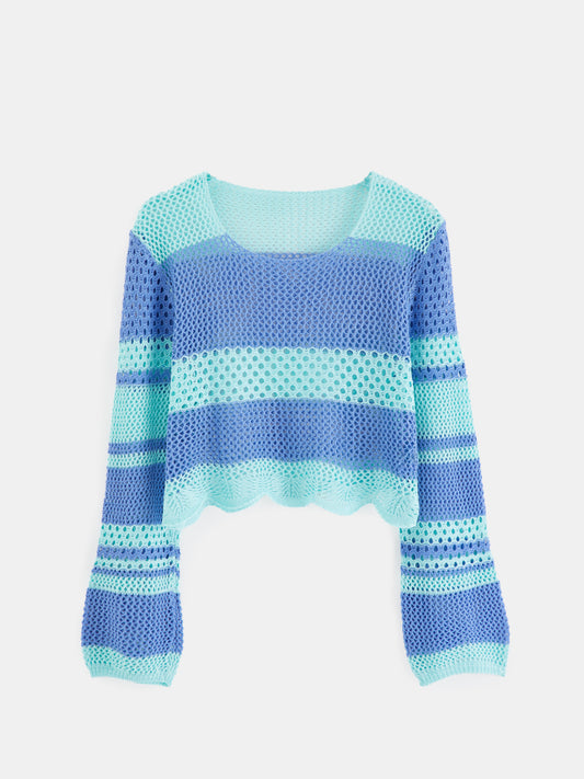 Openwork Knit Pullover 1255172