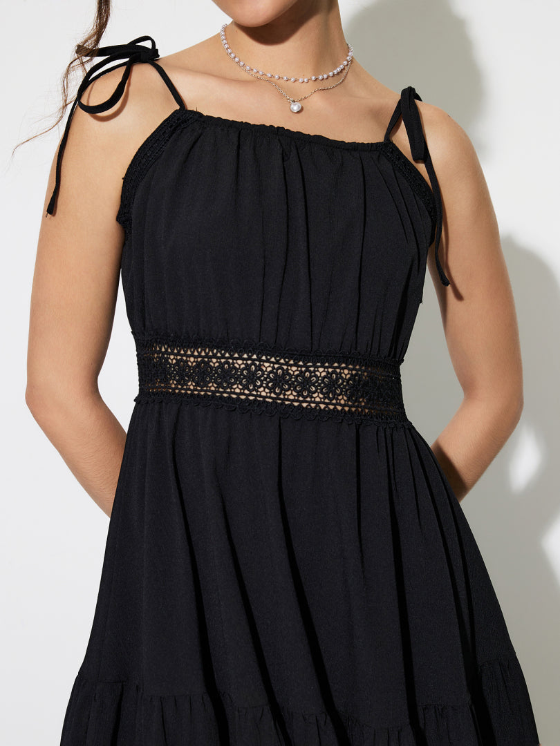 Patchwork A-Line Dress 1294042