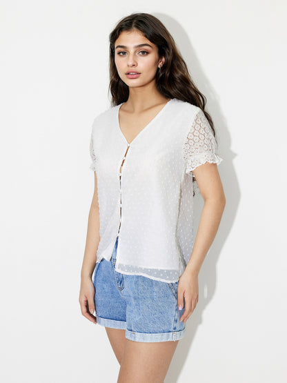 Sheer Pullover Blouse 120045