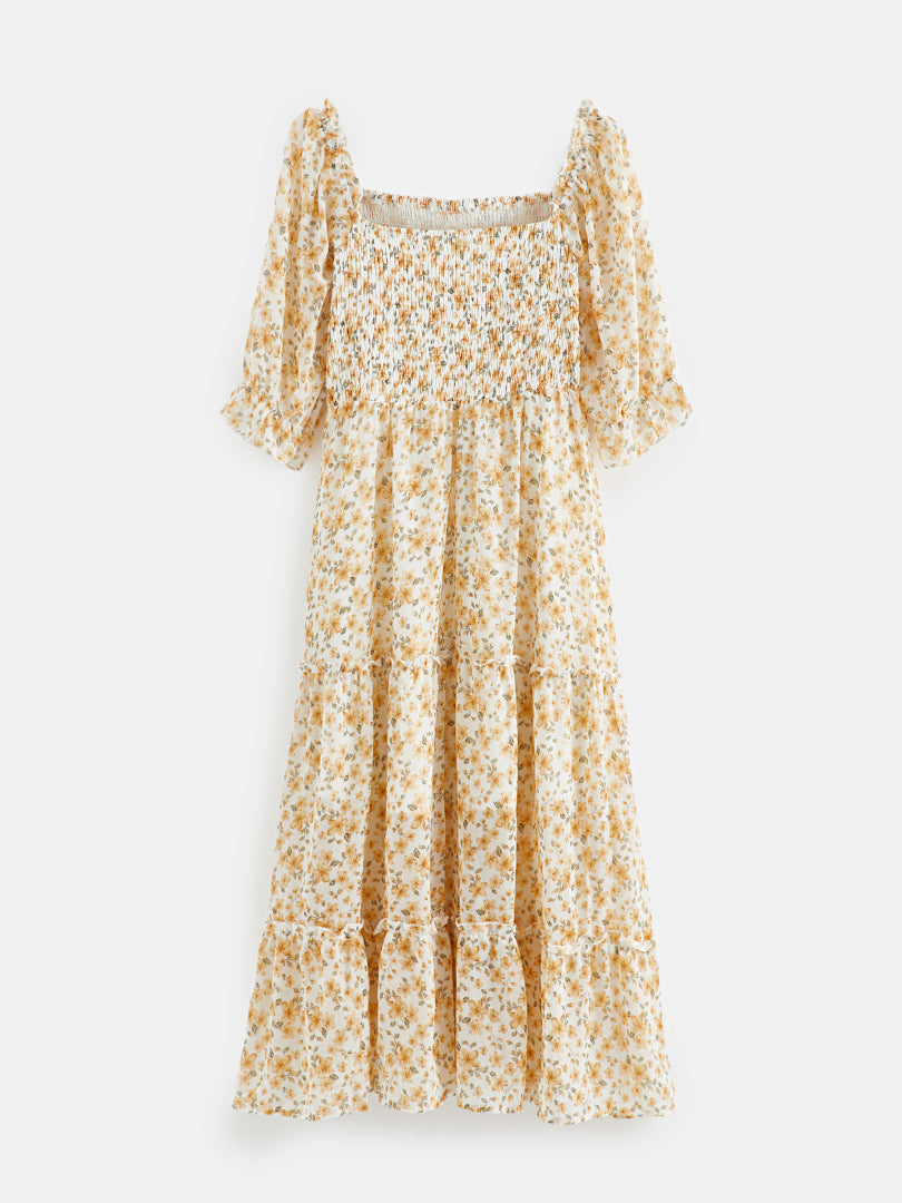 کراسێکی چاپکراوی Smocked A-Line 120751