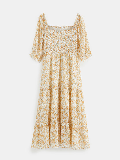 کراسێکی چاپکراوی Smocked A-Line 120751
